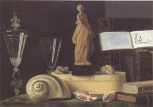 Sebastian Stoskopff Still Life with a Statuette and Shells (mk05) France oil painting art